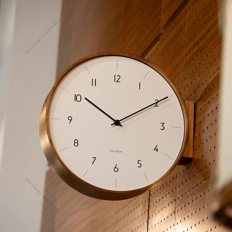Luxury Lifestyle Us - Reloj de pared de doble cara