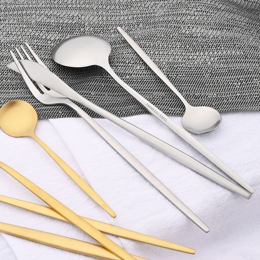 Mini cucharas para revolver té - Gold Cutlery Flatware reseña y precio