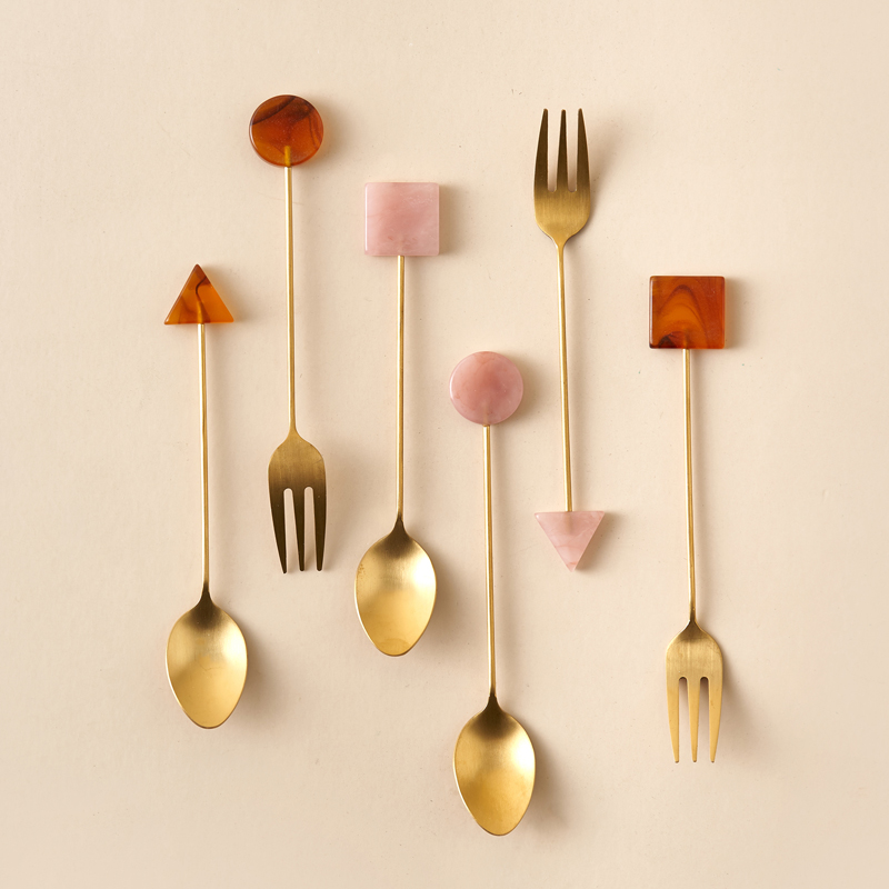 Juego de cucharas pequeñas de  - Gold Cutlery Flatware reseña y precio