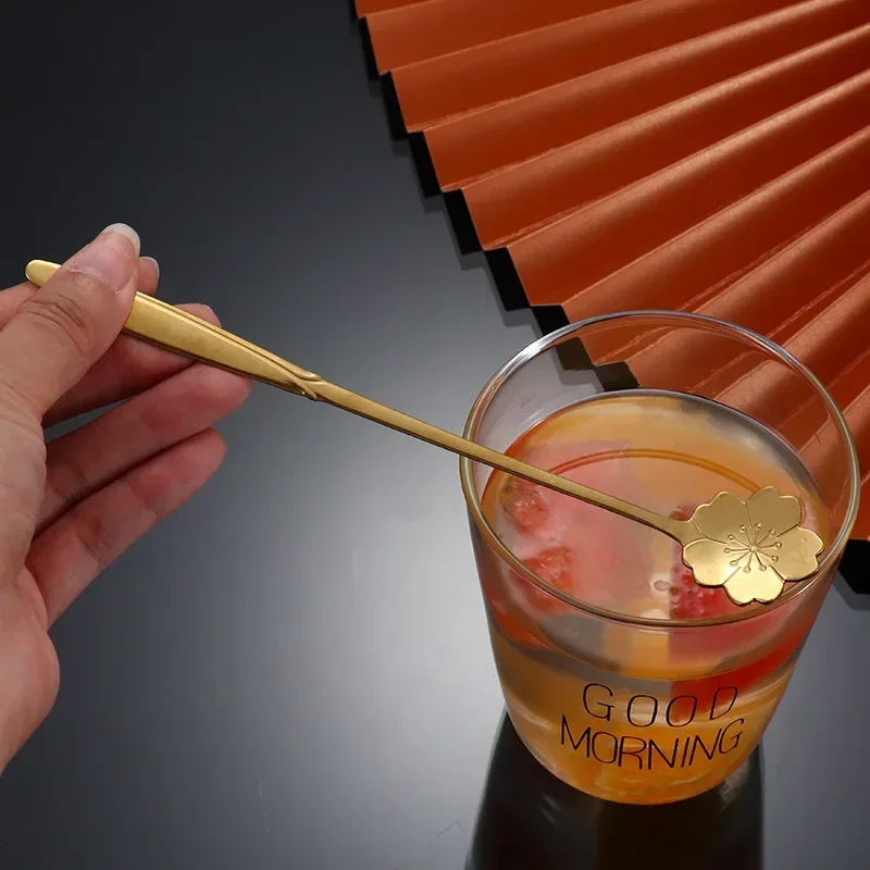 Cuchara de café dorada con flo - Gold Cutlery Flatware reseña y precio