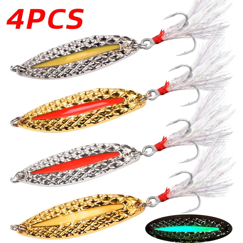 4 Uds. Señuelo de pesca de Met - Gold Cutlery Flatware reseña y precio
