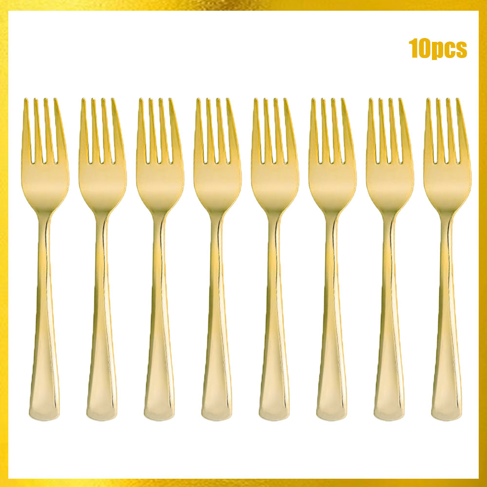 Juego de Cubiertos Desechables - Gold Cutlery Flatware reseña y precio