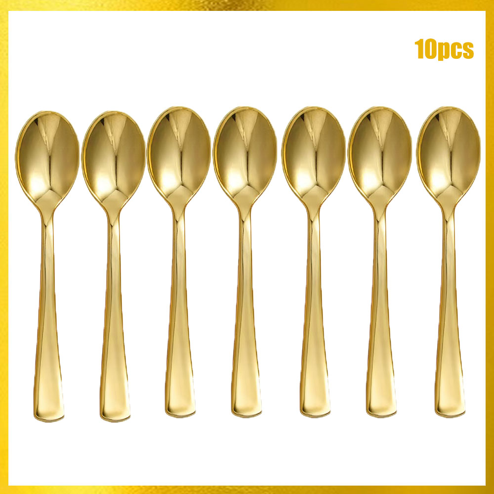 Juego de Cubiertos Desechables - Gold Cutlery Flatware reseña y precio