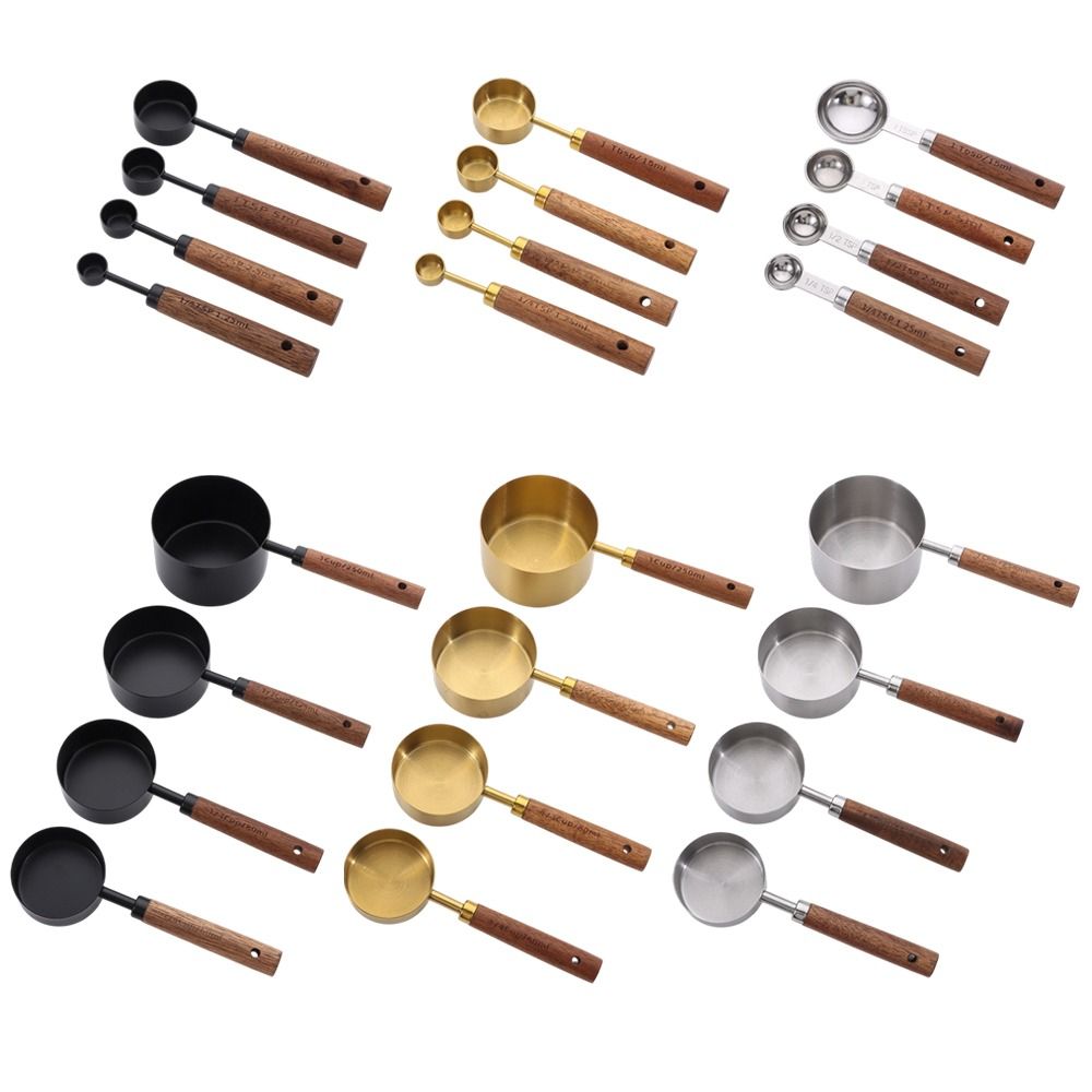 Juego de 4 Tazas y Cucharas Me - Gold Cutlery Flatware reseña y precio