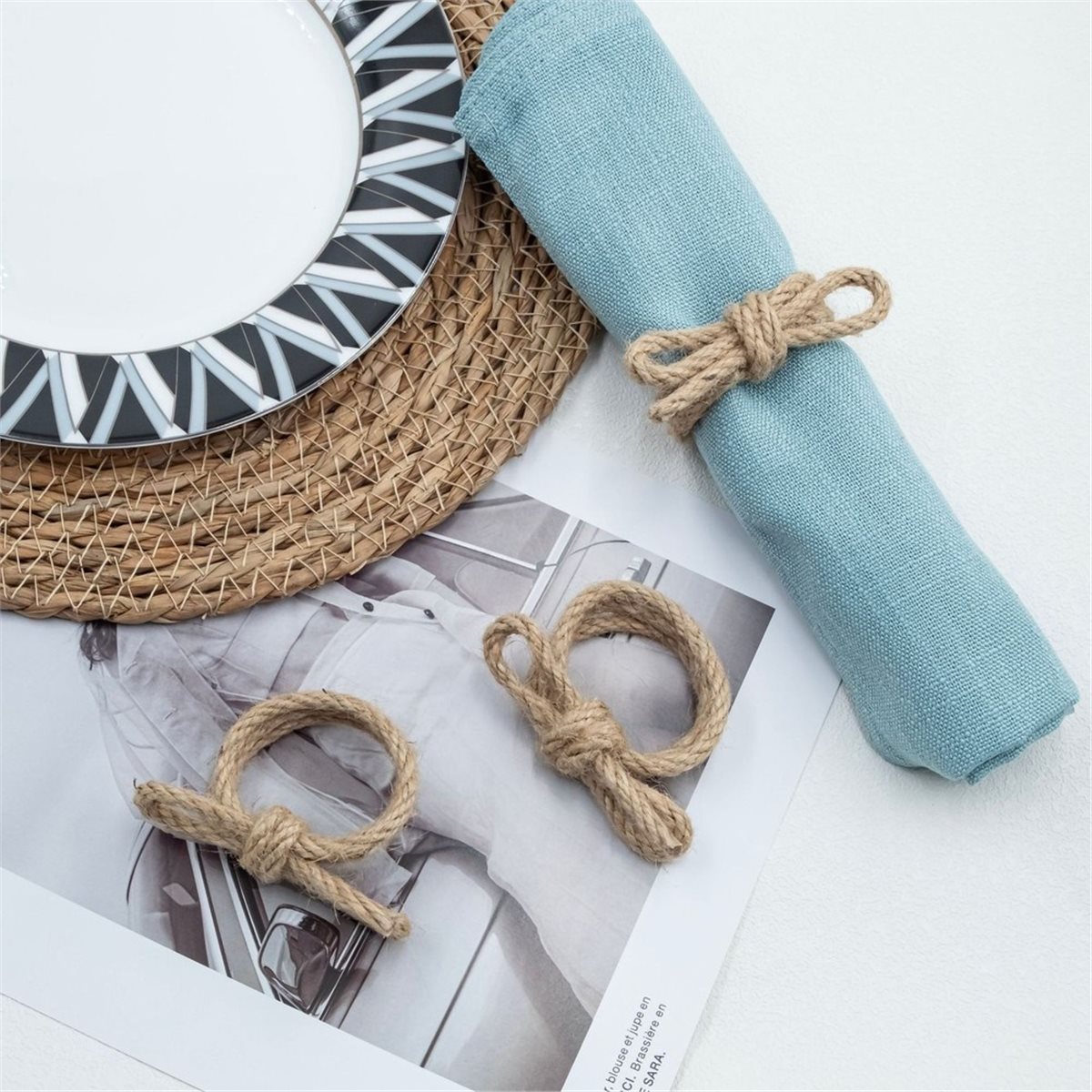 Juego de 12 Anillos para Servi - Linen Napkin Set reseña y precio